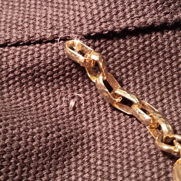 Ralph Lauren Fragrances chain tassel cotton canvas XL shoulder tote purse - Picture 10 of 12